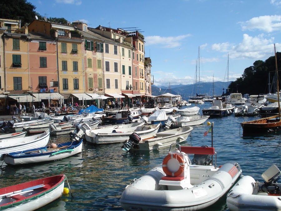 A harbor in the Cinque Terre region in Italy