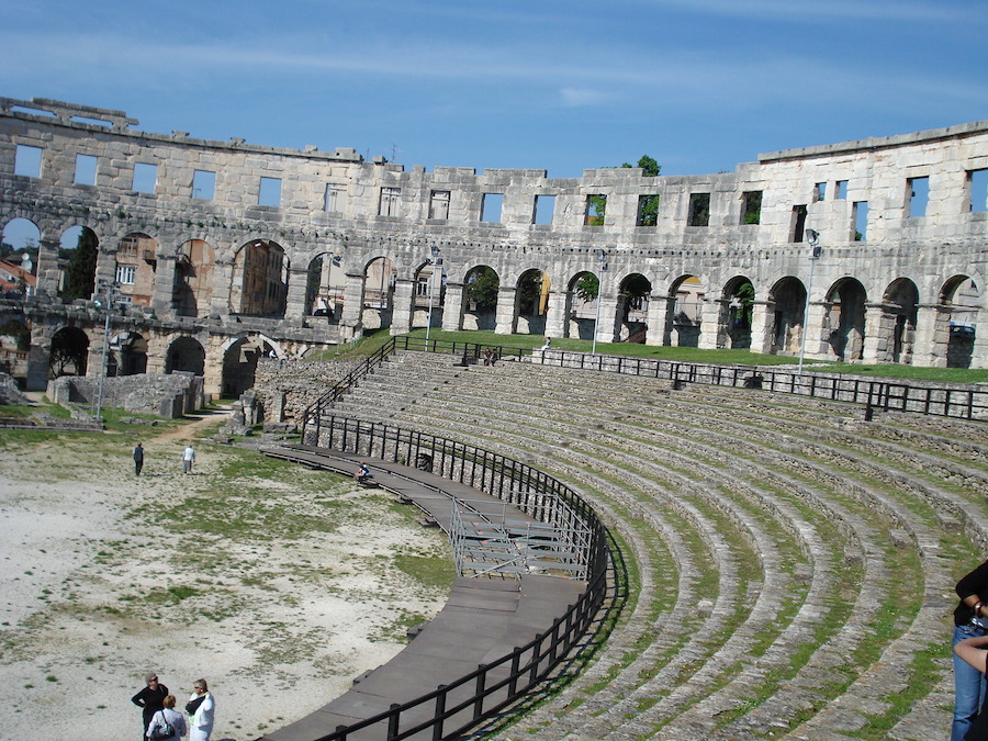 Ancient Amphitheater in Pula, Croatia
